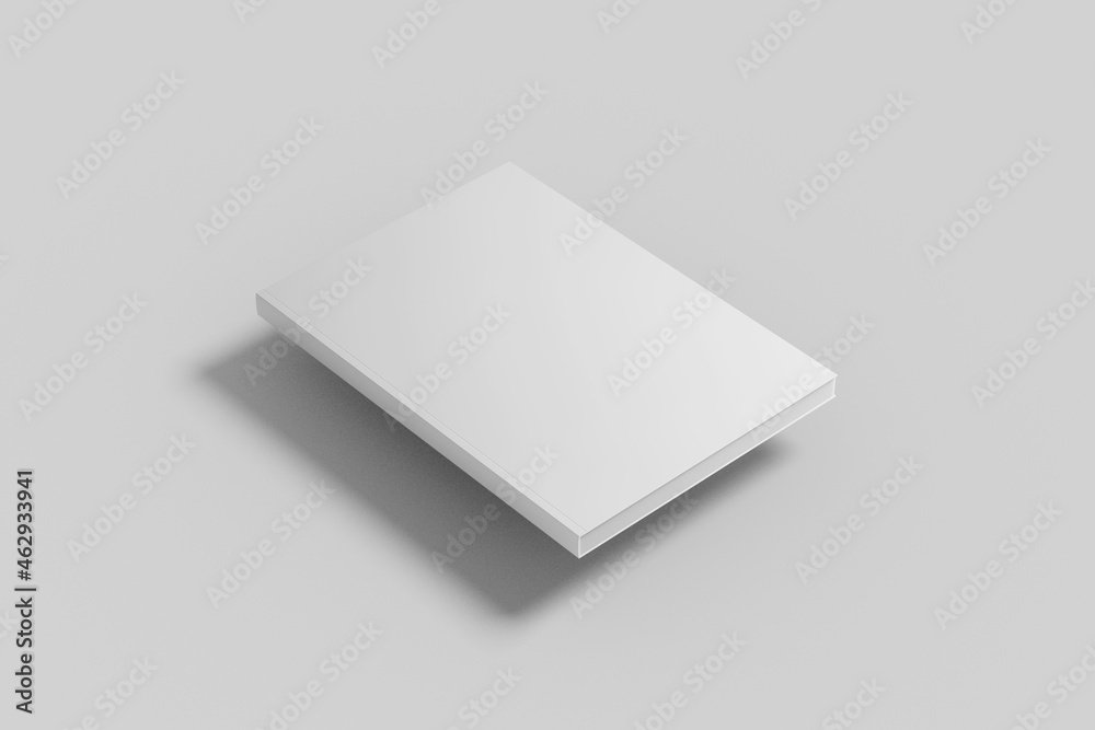 Blank book cover mockup layout design with shadows for branding Blank book cover mockup layout design with shadows for branding