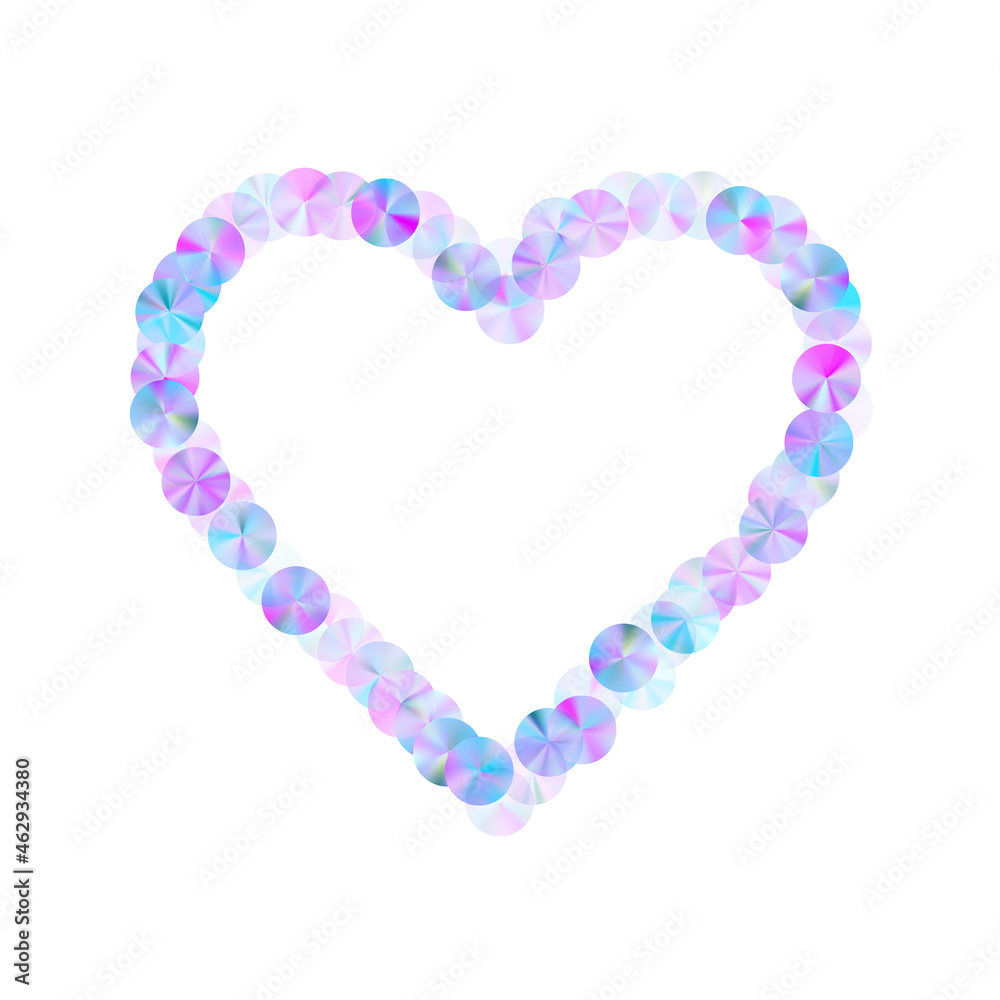 Obraz premium Iridescent beads confetti placer vector composition. Luxury flickering paillette particles holiday decor flatlay. New Year confetti scatter glossy background.