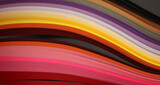Rainbow color strip wave paper. Abstract texture horizontal background.