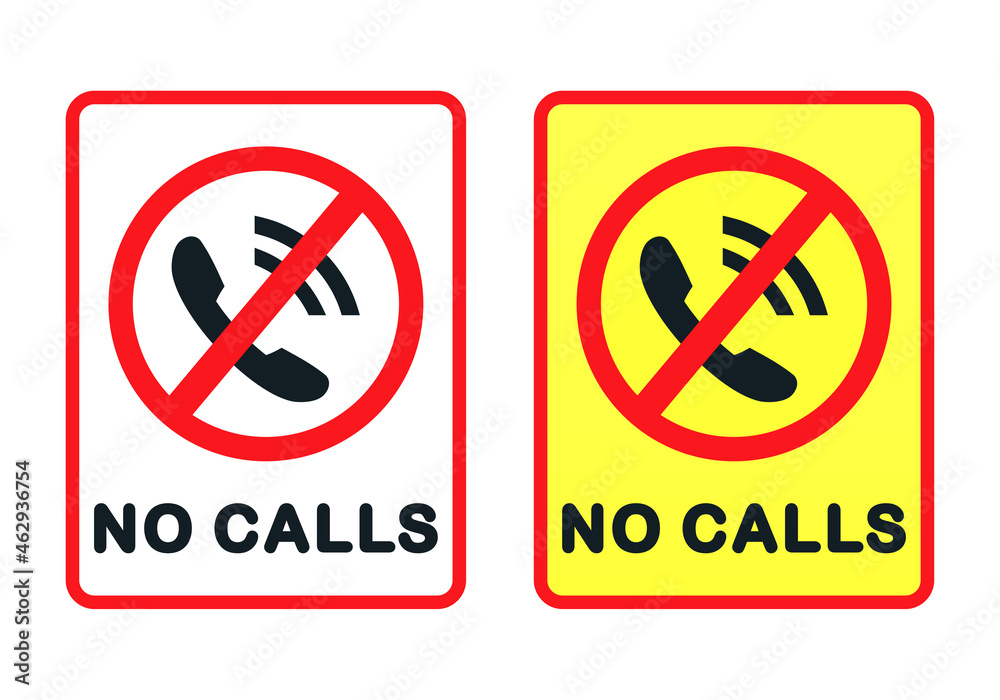 No call sign. Forbidden call. Illustration vector No call sign. Forbidden call. Illustration vector