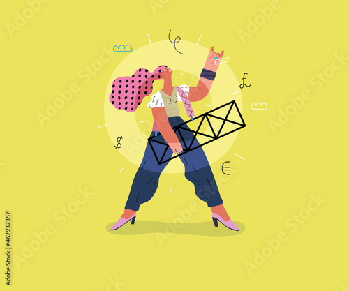 Startup illustration. Concept of building new business