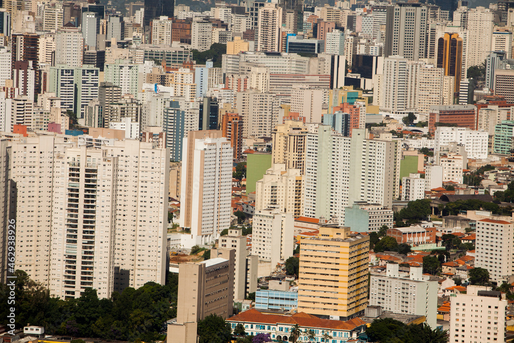 Naklejka premium SAO PAULO BRAZIL CITY AERIAL VIEW. High quality photo