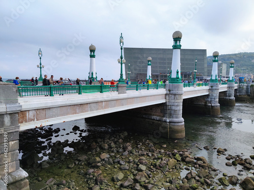 San Sebastian Kursaal bridge over urumea river in donostia, Spain.
 photo