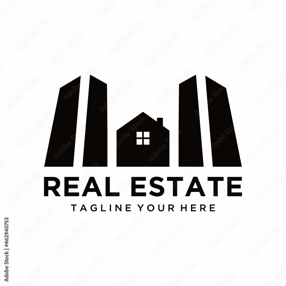 real estate logo concept architecture building logo design house logo home construction company logo realty rent home logo symbol icon vector template on a white background.