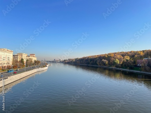 Moscow river in autumn