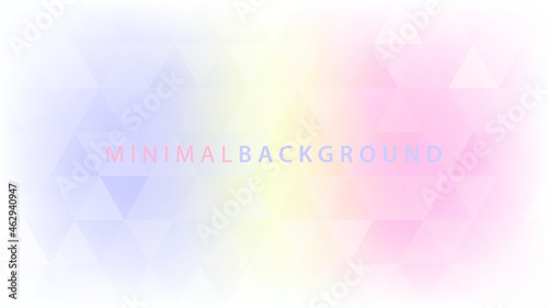 Minimal background textured by light blue, yellow and pink triangles. Subtle vector pattern