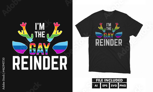 Pride Christmas Rainbow T-shirt  Design