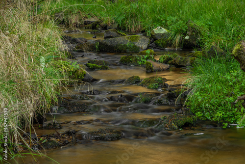 Tetrivci creek in Sumava national park in autumn day