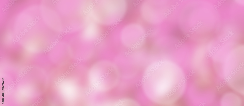 Abstract pink background  with bokeh.  Natural unfocused flowers backdrop
