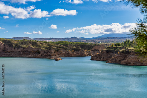 Embalse de Negratin reservoir lake in Sierra Nevada National Park in Spain © rudiernst