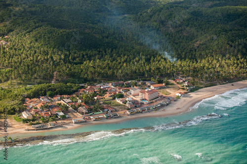 Aerial view of a beach in Brazil