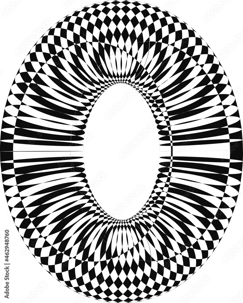 Logo elíptico en negro y blanco. fondo transparente