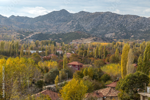 Autumn colors in Yeşilbaşköy, Burdur Ağlasun district...