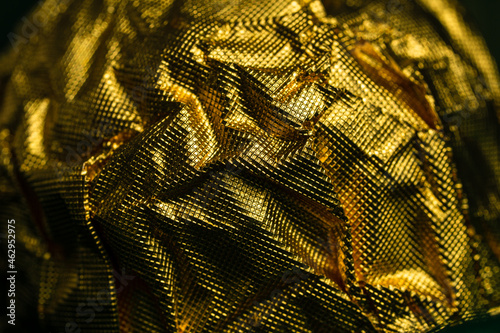 Golden Foil Metallic Texture Wrapped Around