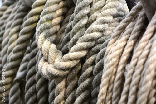 Hessian rope in a coil 