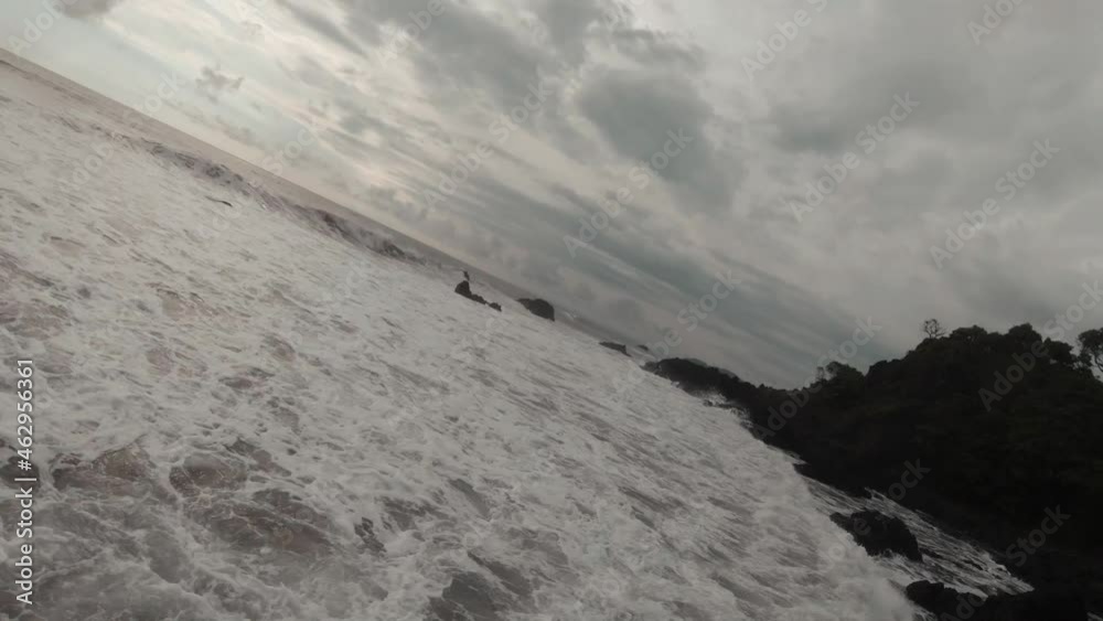Flying on the sea rocks Flying on the sea rocks