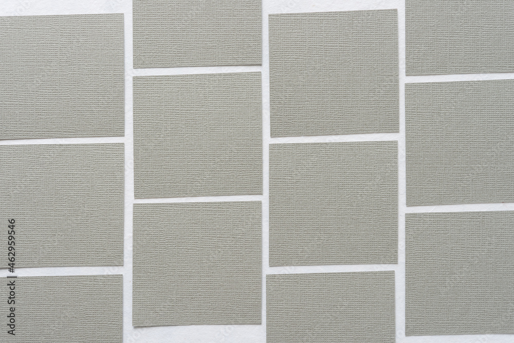 Fototapeta premium gray paper tiles on white
