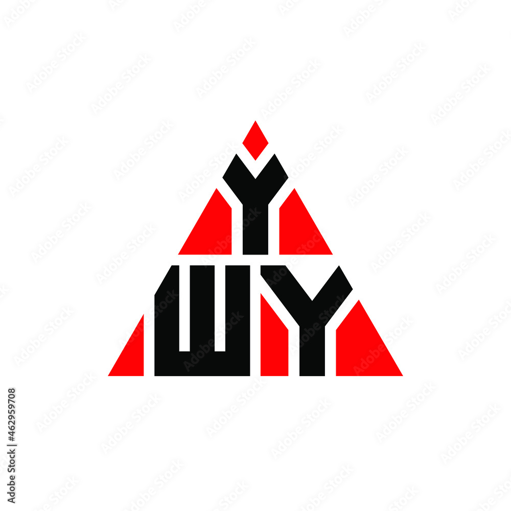 YWY triangle letter logo design with triangle shape. YWY triangle logo design monogram. YWY triangle vector logo template with red color. YWY triangular logo Simple, Elegant, and Luxurious Logo. YWY  - obrazy, fototapety, plakaty 