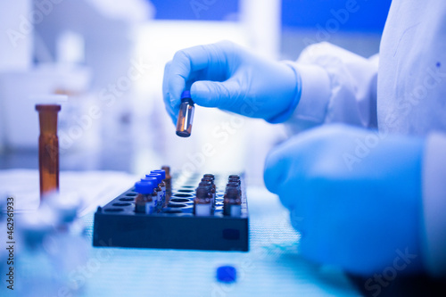 Production line pharmaceutical industry. Manufacturing of drugs and medications, pharmaceuticals.