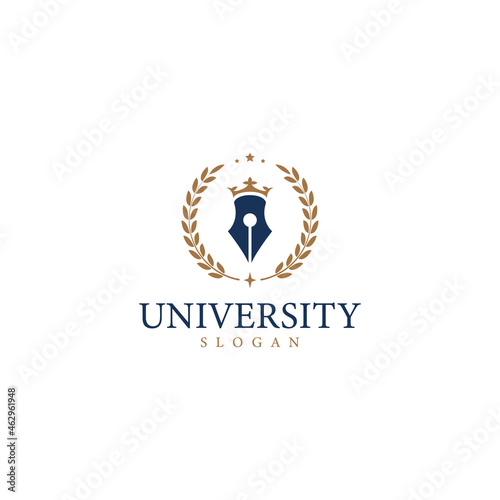 luxury university, school, education badge logo design