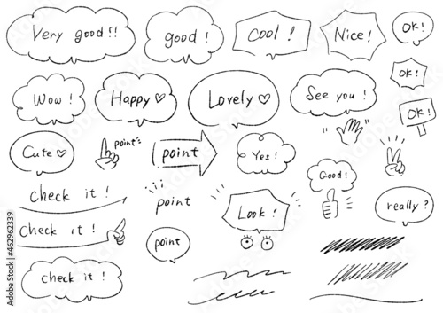 手書きふきだし(セリフ入り)