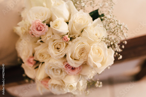 Wedding - Wedding bouquet with white and green flowers