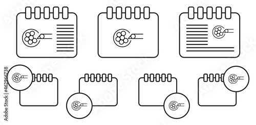 Artificial insemination, analysis vector icon in calender set illustration for ui and ux, website or mobile application