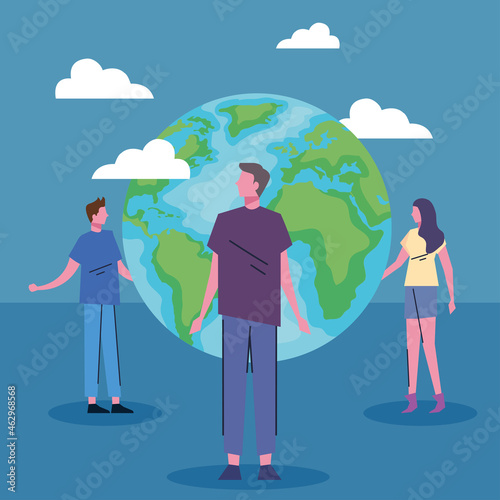 ecologists with earth planet