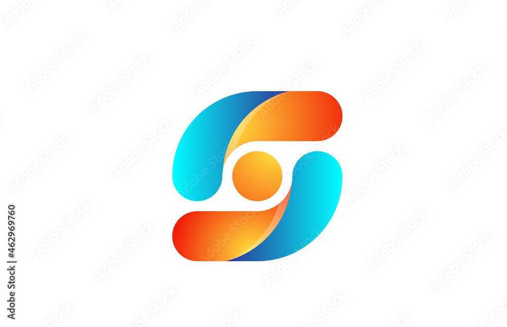 orange blue gradient logo s alphabet letter design icon for company orange blue gradient logo s alphabet letter design icon for company