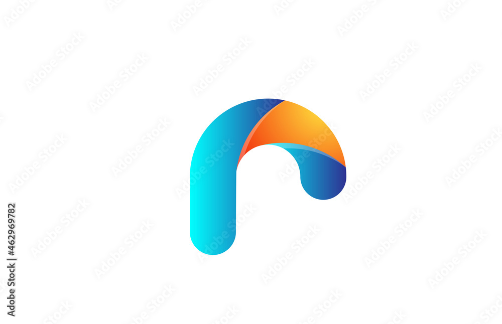 orange blue gradient logo r alphabet letter design icon for company orange blue gradient logo r alphabet letter design icon for company