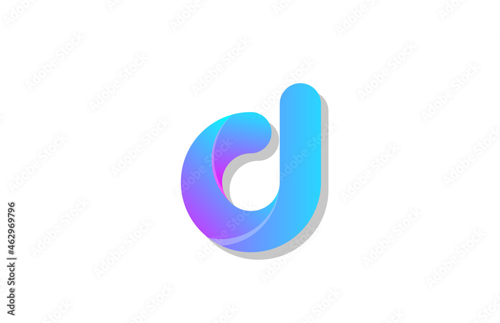 blue gradient logo d alphabet letter design icon for company blue gradient logo d alphabet letter design icon for company