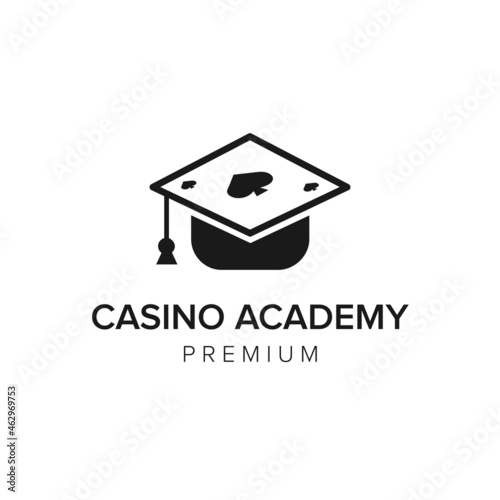 casino academy logo icon vector template