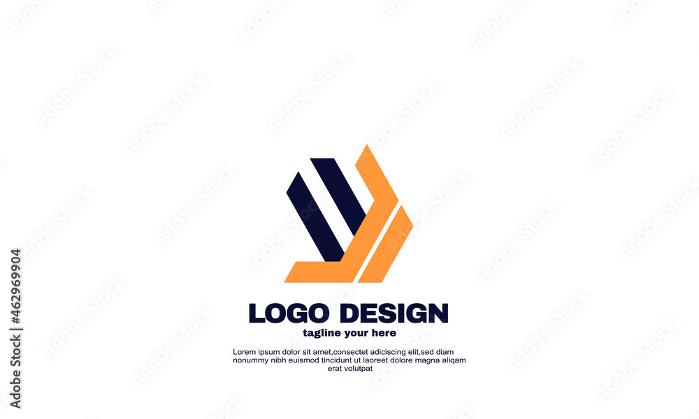 stock illustrator abstract creative inspiration best logo elegant geometric company logistic and business logo design vector with colorful