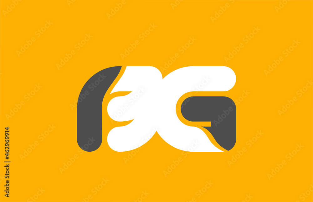 yellow grey combination logo letter BG B G alphabet design icon yellow grey combination logo letter BG B G alphabet design icon