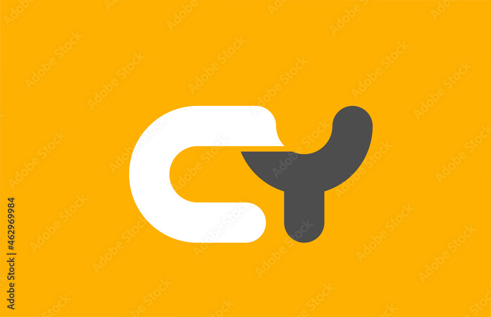 yellow grey combination logo letter CY C Y alphabet design icon yellow grey combination logo letter CY C Y alphabet design icon