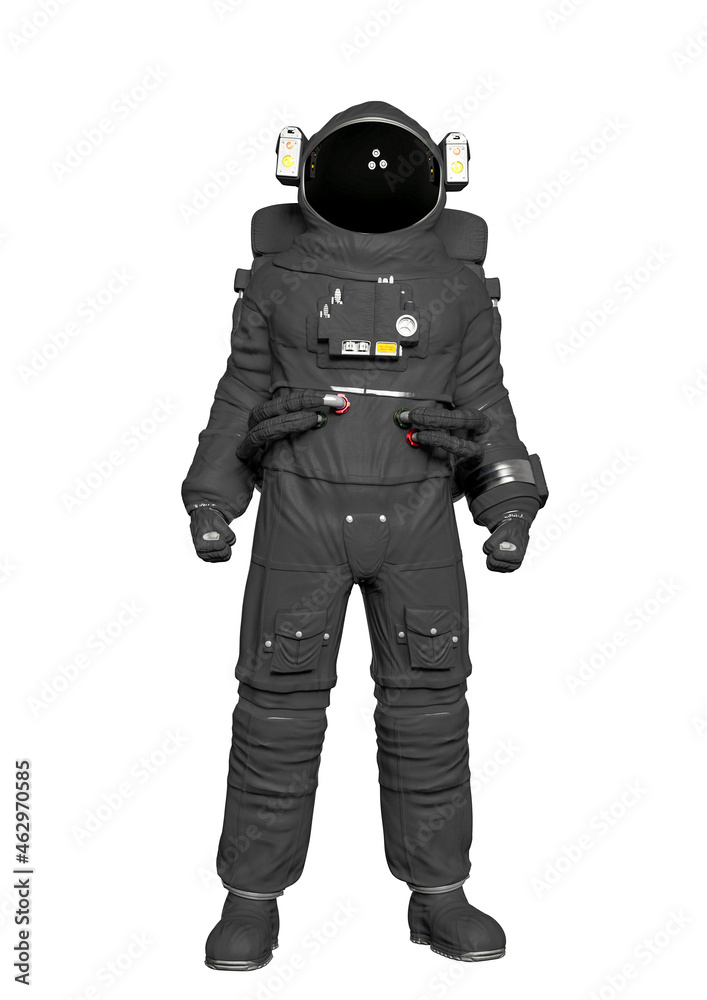 Fototapeta premium astronaut is standing up like a hero