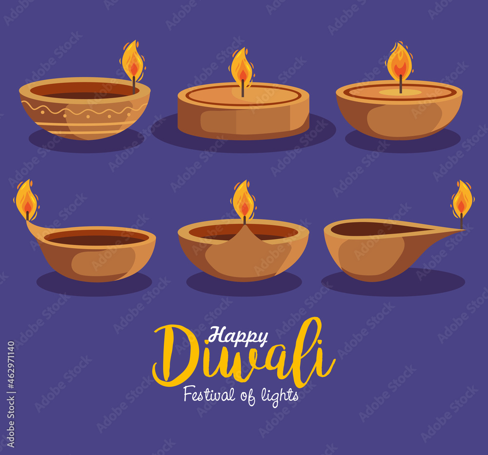 happy diwali six candles happy diwali six candles