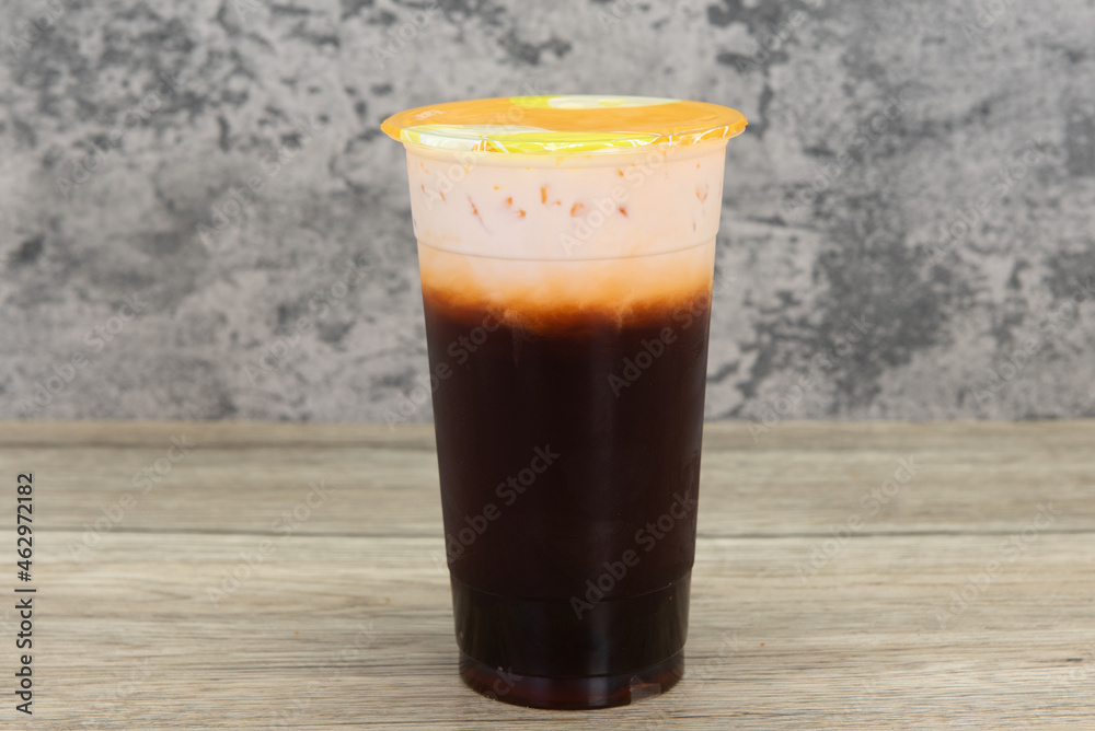Ice cold thai tea will quench that thrist and satisfy that sweet craving all in one beverage Ice cold thai tea will quench that thrist and satisfy that sweet craving all in one beverage