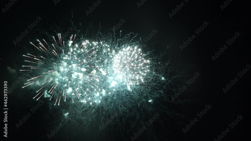 Real Fireworks on Deep Black Background Sky on Fireworks festival show before independence day on 4 of July Real Fireworks on Deep Black Background Sky on Fireworks festival show before independence day on 4 of July