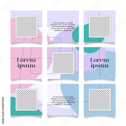 Wallpaper Mural Creative instagram puzzle feed with 9 templates Torontodigital.ca