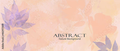 Nature abstract background. Soft trend colors. Digital Illustration for prints, wall art, cover and invitation cards. Editable vector.