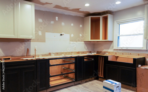 Kitchen home improvement under construction