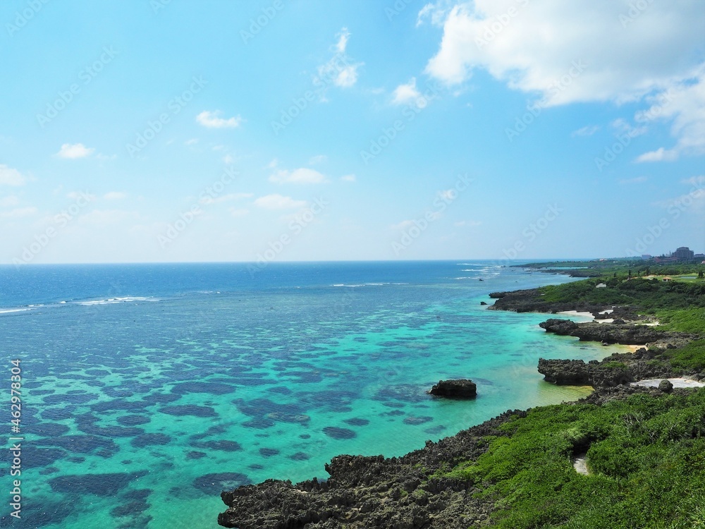 the beautiful ocean of miyako island, Okinawa, Japan