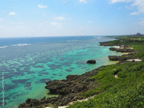 the beautiful ocean of miyako island, Okinawa, Japan