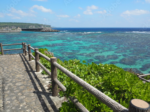 the beautiful ocean of miyako island  Okinawa  Japan