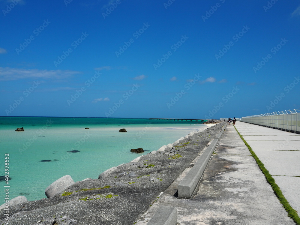 the beautiful 17end beach of shimojishima airport in Okinawa, Japan the beautiful 17end beach of shimojishima airport in Okinawa, Japan