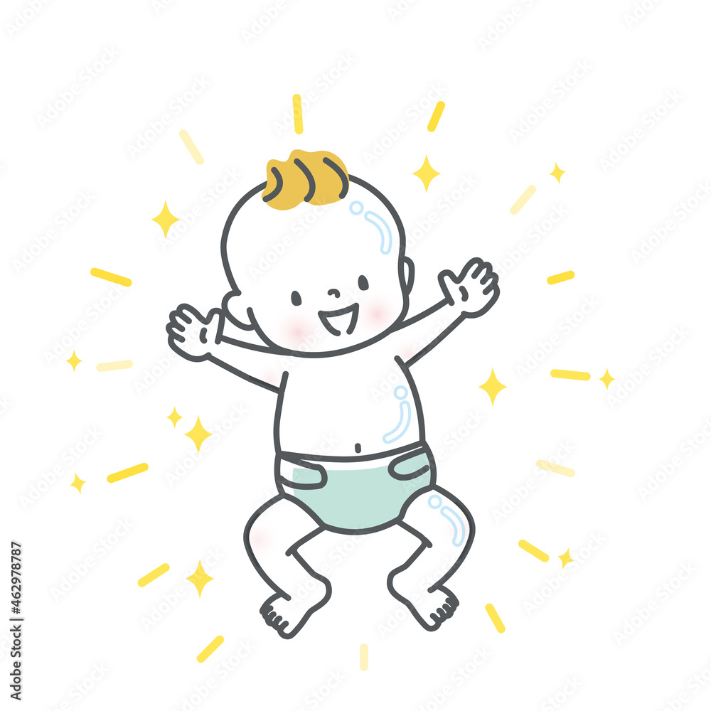 肌がつるつるの赤ちゃん イラスト素材 Stock Vector Adobe Stock
