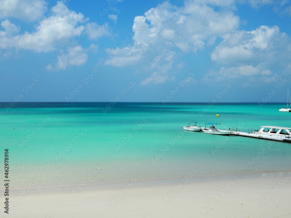 Beautiful Maehama beach in miyako island, Okinawa, Japan