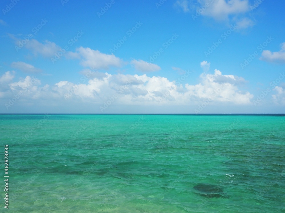 the beautiful ocean of miyako island, Okinawa, Japan