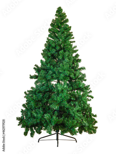 simulation of Christmas tree on white background. isolated object decoration concept on photography image and clipping path included.